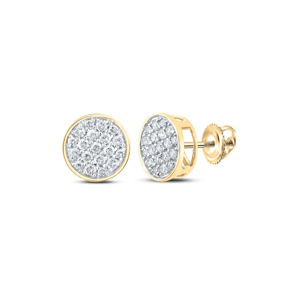 1/4CTW-NAT DIA NK ROUND EARRING Daisy Joyeria