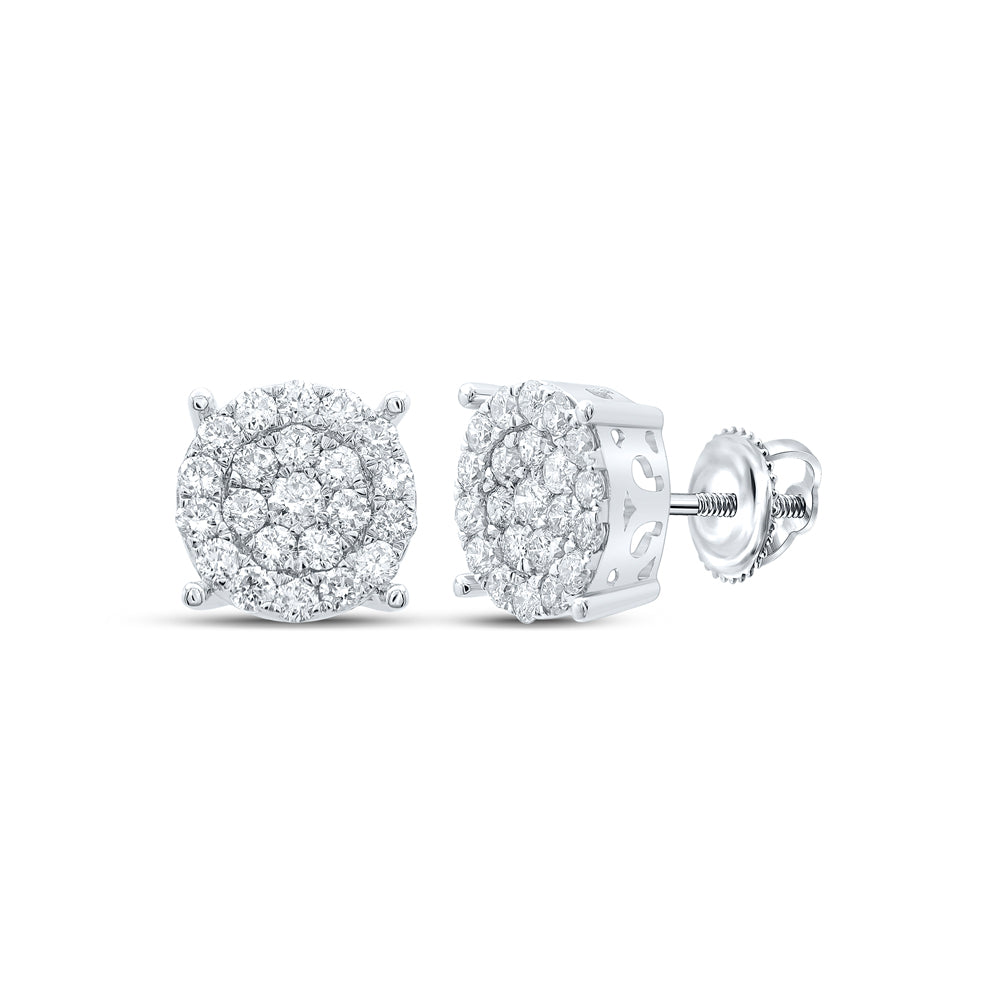 1CTW-NAT DIA NK FASHION ROUND EARRING Daisy Joyeria