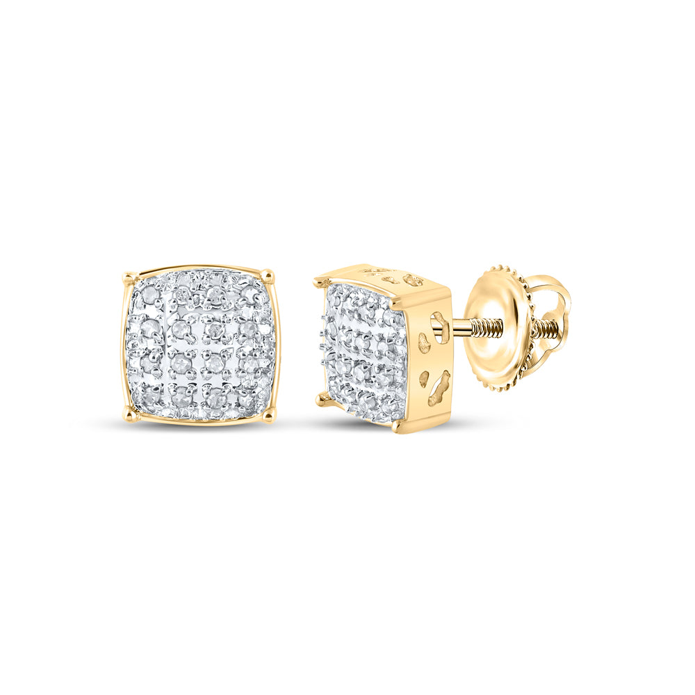 1/10CTW-DIA P3 MENS CUSHION EARRING Daisy Joyeria