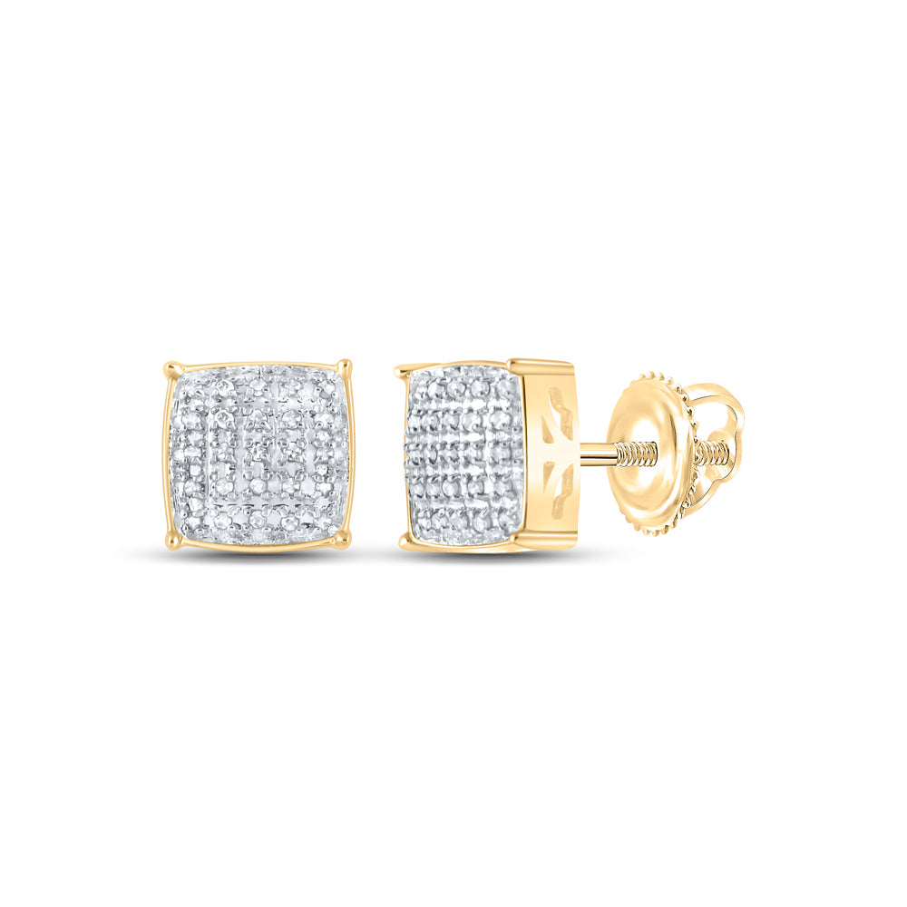 1/8CTW-DIA P3 MENS CUSHION EARRING Daisy Joyeria