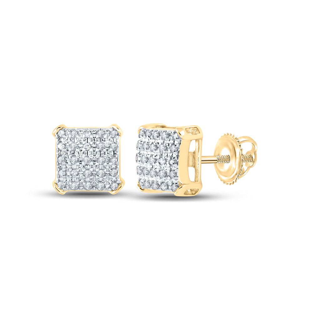 1/8CTW-DIA P3 MENS SQUARE EARRING Daisy Joyeria