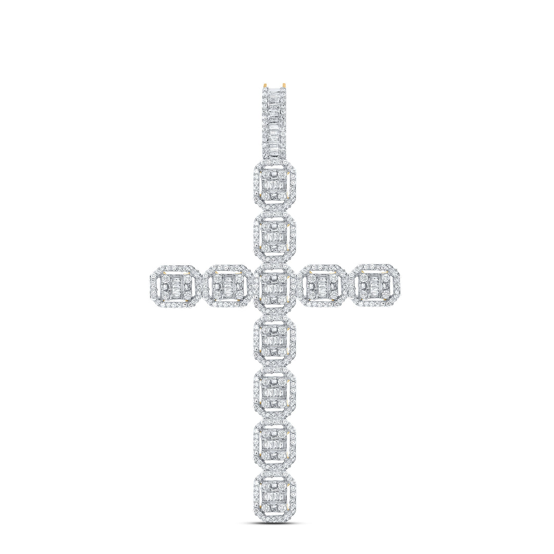 2 1/3CTW-NAT DIA NK CROSS MENS CHARM Daisy Joyeria