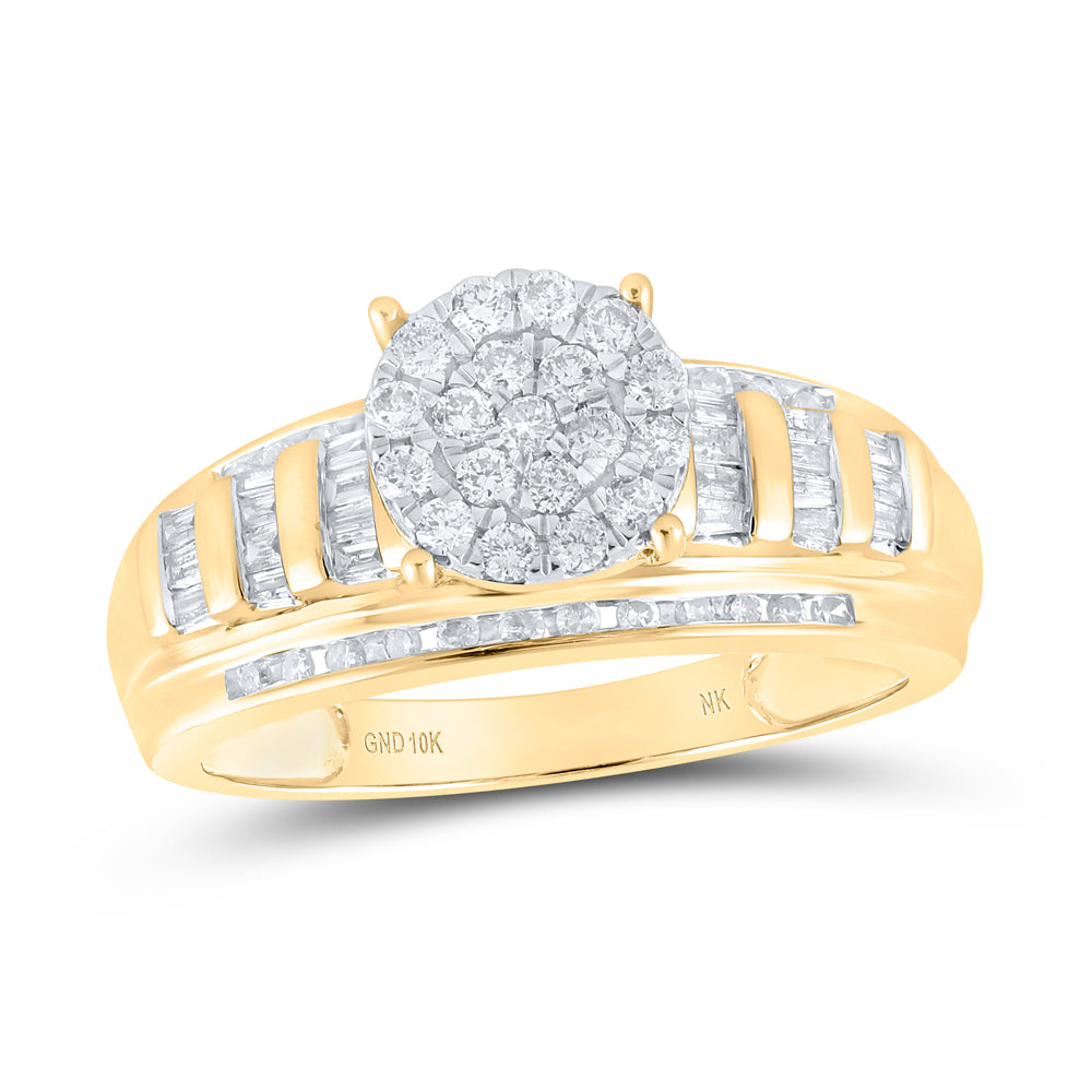 1/2CTW-NAT DIA NK FASHION ROUND RING 7 Daisy Joyeria