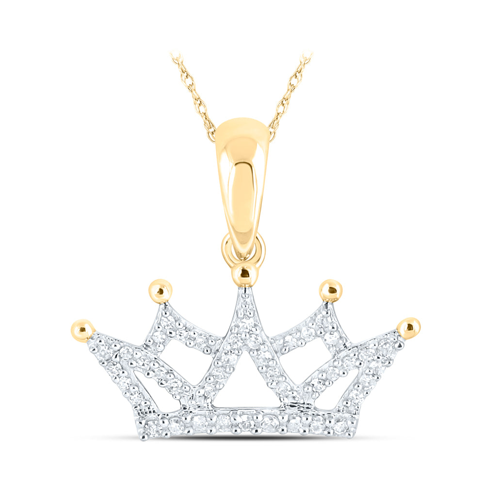 1/6CTW-DIA P1 CROWN GIFT PENDANT Daisy Joyeria