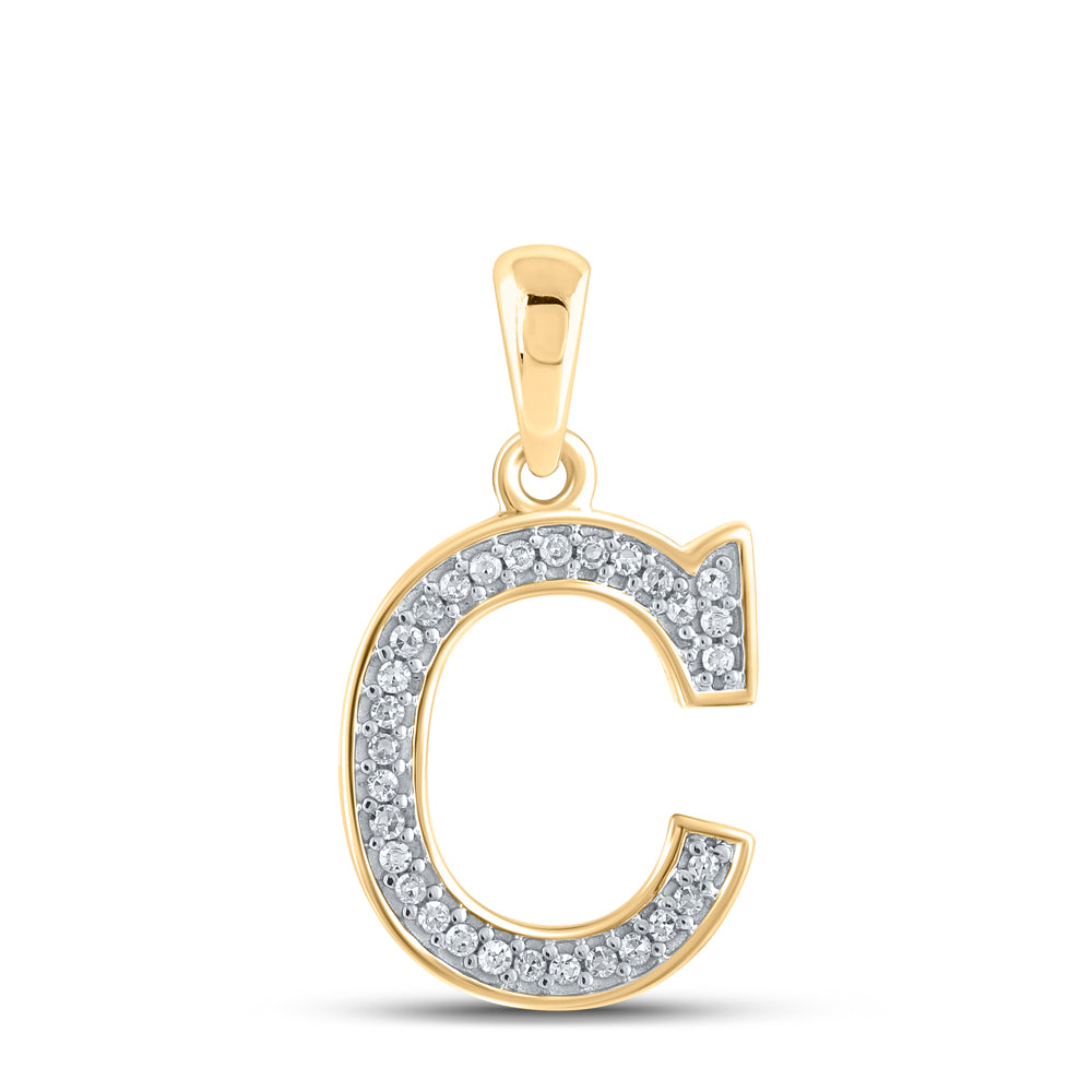 1/12CTW-DIA P1 LADIES INTIAL "C" PENDANT Daisy Joyeria
