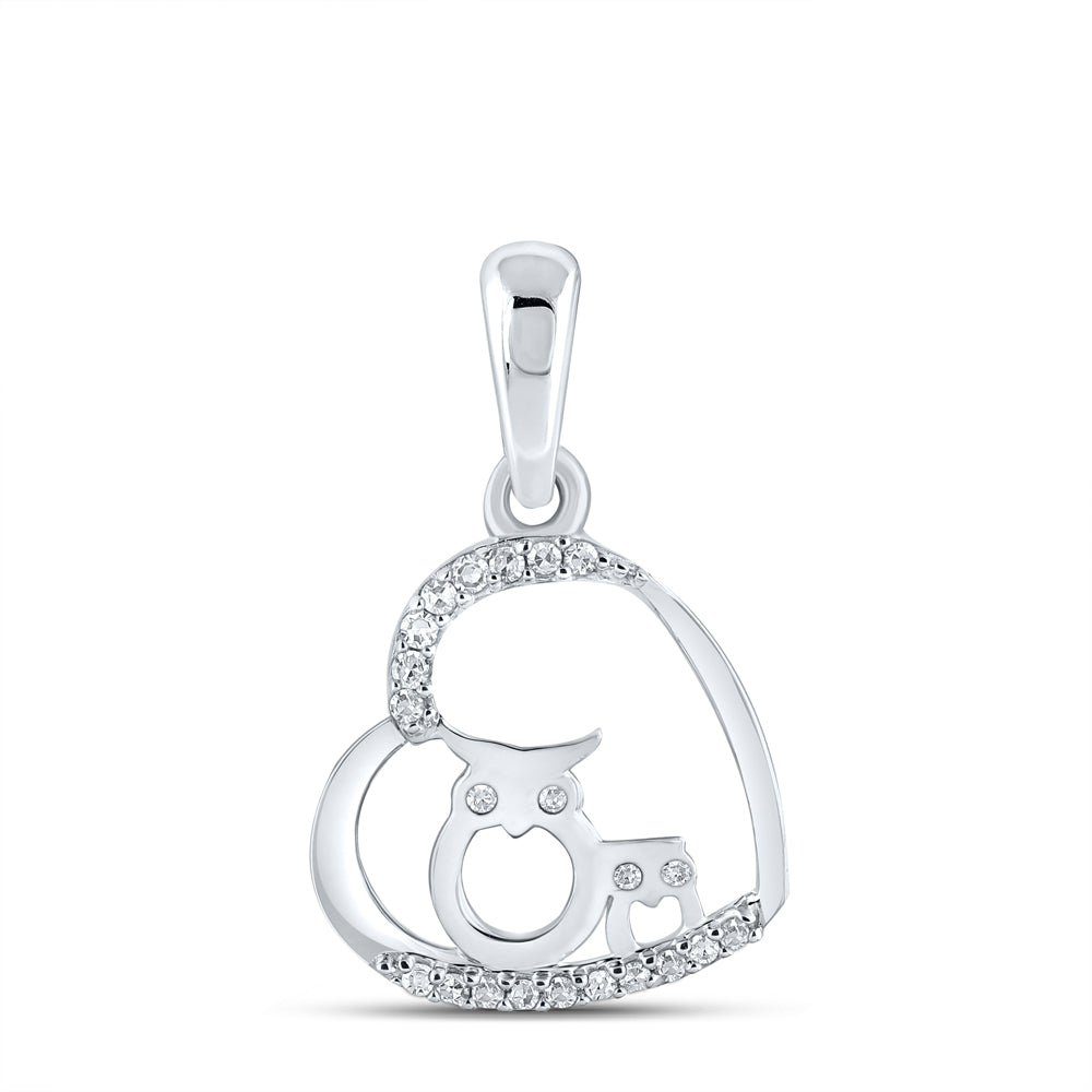 1/12CTW-DIA P1P2 MOM HEART PENDANT Daisy Joyeria
