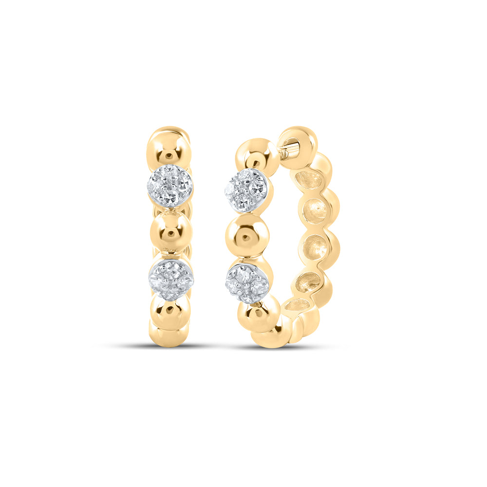 1/10CTW-DIA CN HOOPS EARRING Daisy Joyeria