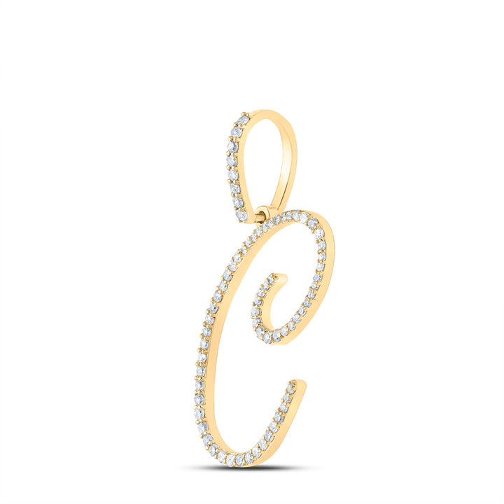 3/8CTW-DIA P1 INITIAL "C" GIFT PENDANT Daisy Joyeria