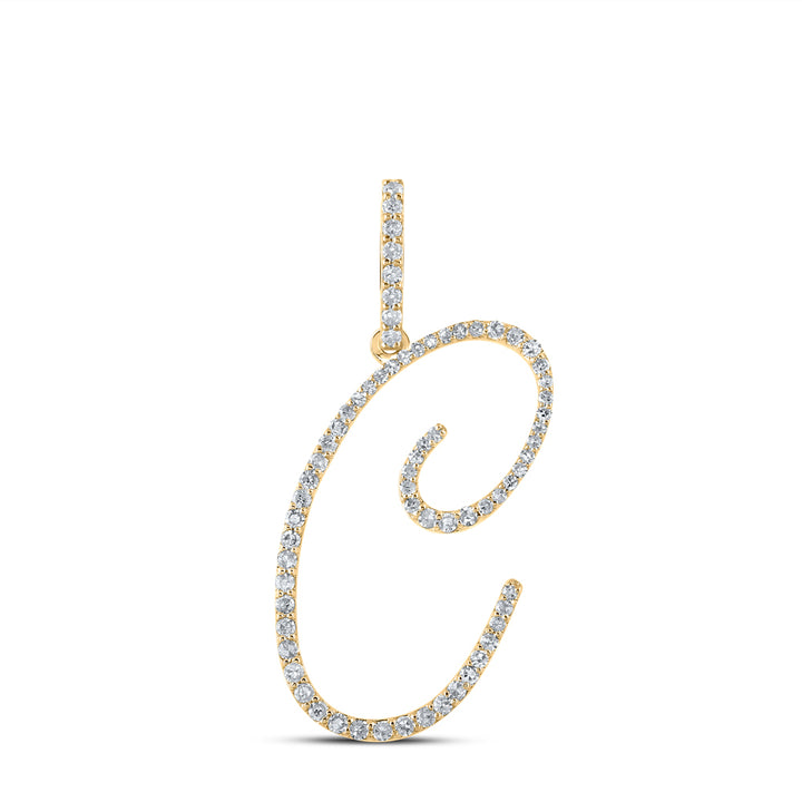 3/8CTW-DIA P1 INITIAL "C" GIFT PENDANT Daisy Joyeria