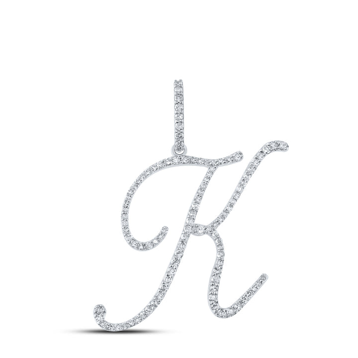 1/2CTW-DIA P1 INITIAL "K" GIFT PENDANT Daisy Joyeria