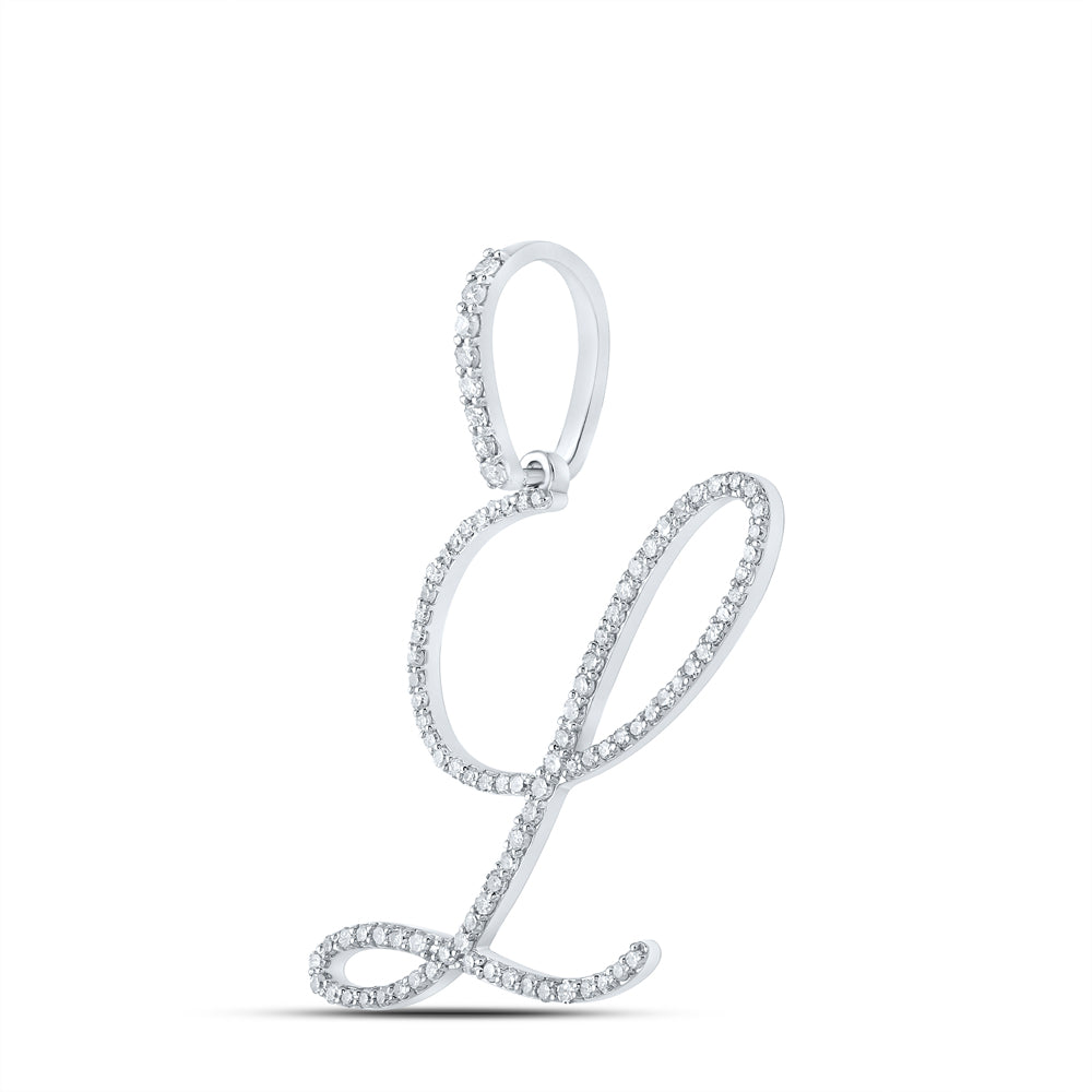 1/2CTW-DIA P1 INITIAL "L" GIFT PENDANT Daisy Joyeria