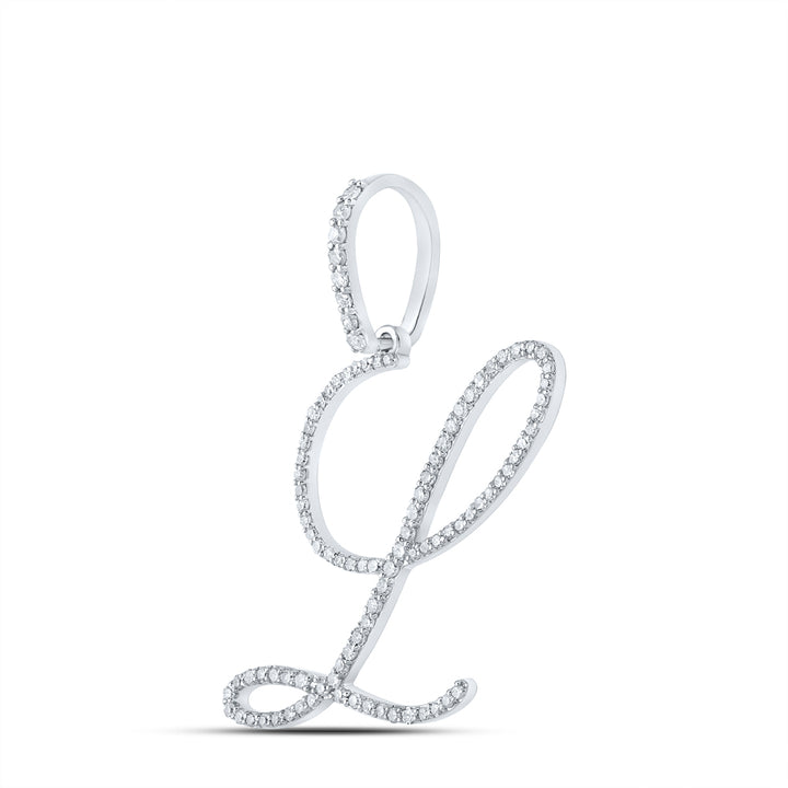 1/2CTW-DIA P1 INITIAL "L" GIFT PENDANT Daisy Joyeria