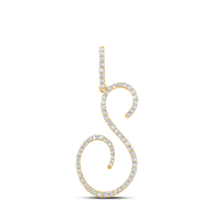 3/8CTW-DIA P1 INITIAL "S" GIFT PENDANT Daisy Joyeria
