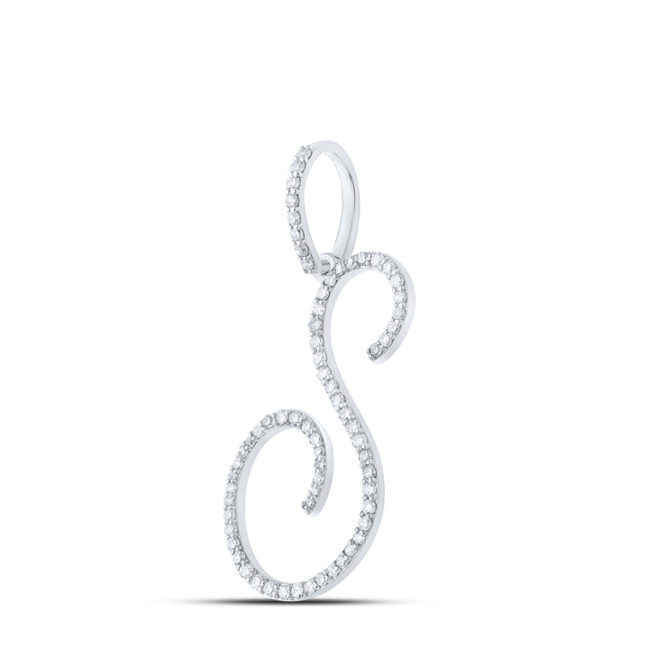 3/8CTW-DIA P1 INITIAL "S" GIFT PENDANT Daisy Joyeria