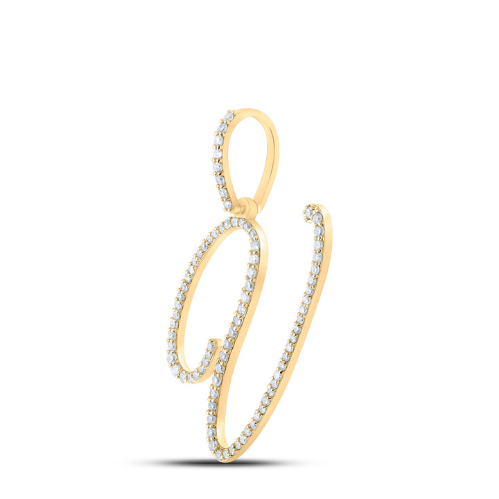 1/2CTW-DIA P1 INITIAL "V" GIFT PENDANT Daisy Joyeria