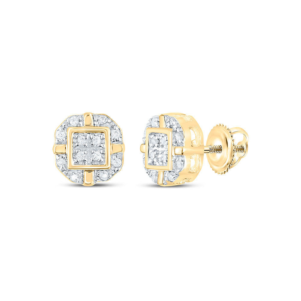 1/12CTW-DIA P3 GIFT SQUARE EARRING Daisy Joyeria
