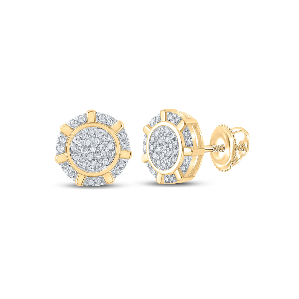 1/5CTW-NAT DIA P3 GIFT ROUND EARRING Daisy Joyeria
