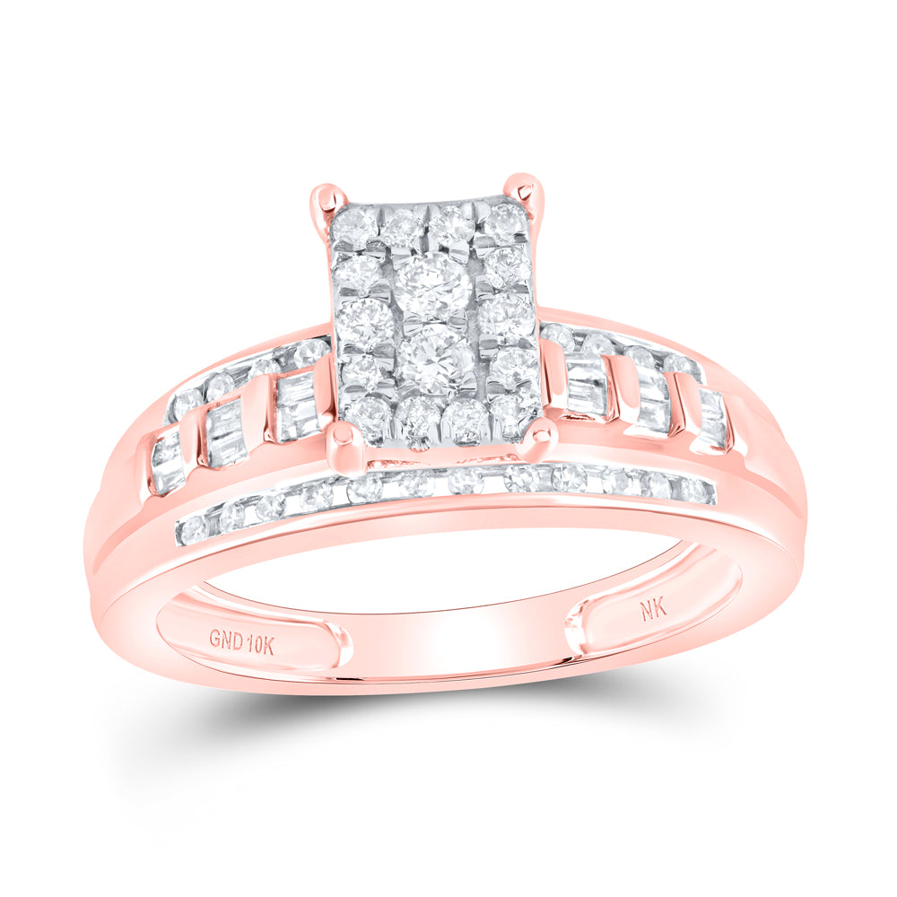 1/2CTW- NAT DIA NK FASHION EMERALD RING 7 Daisy Joyeria