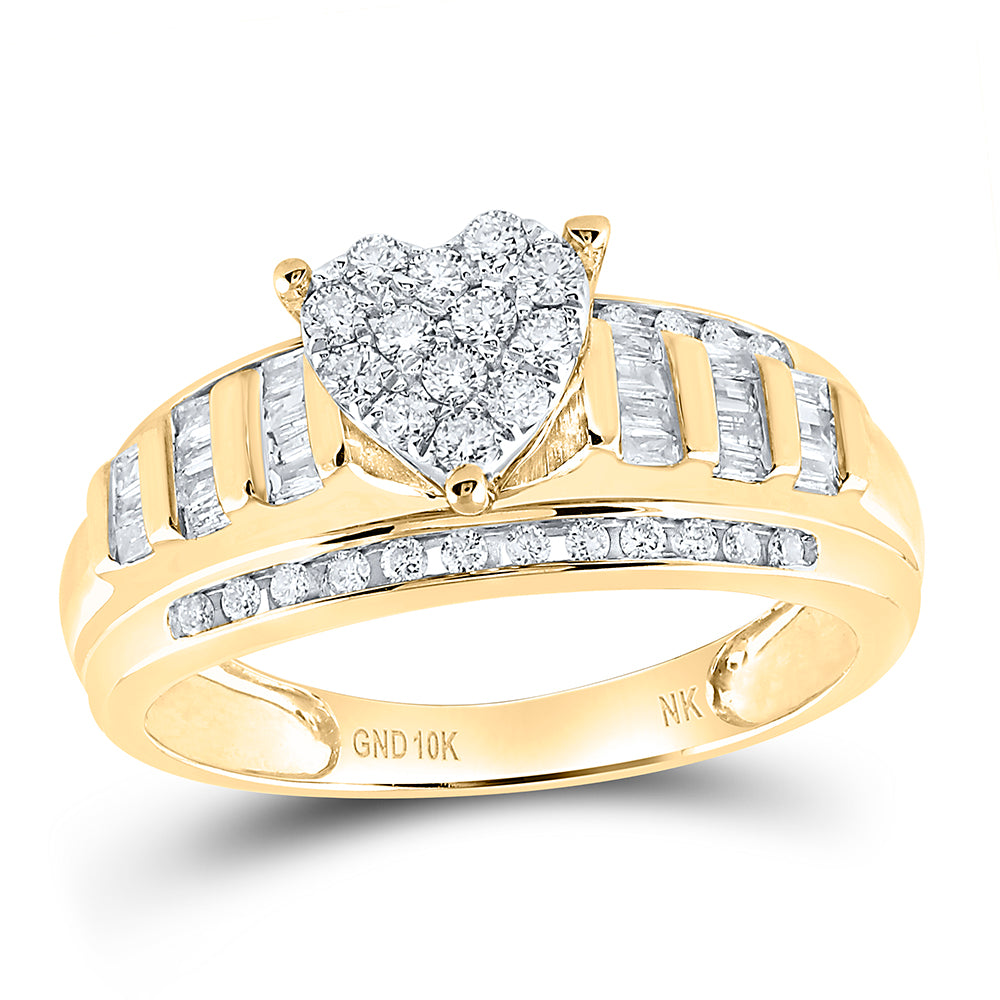 1/2CTW-DIA NK HEART RING 7 Daisy Joyeria