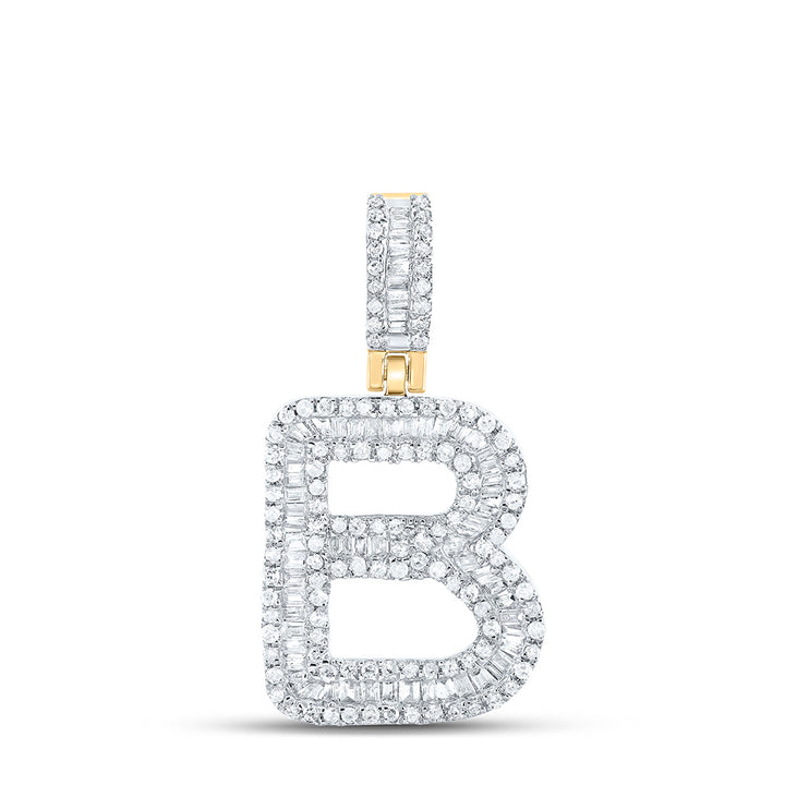 5/8CTW-DIA P1 MENS INITIAL "B" PENDANT Daisy Joyeria