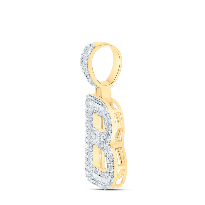 5/8CTW-DIA P1 MENS INITIAL "B" PENDANT Daisy Joyeria