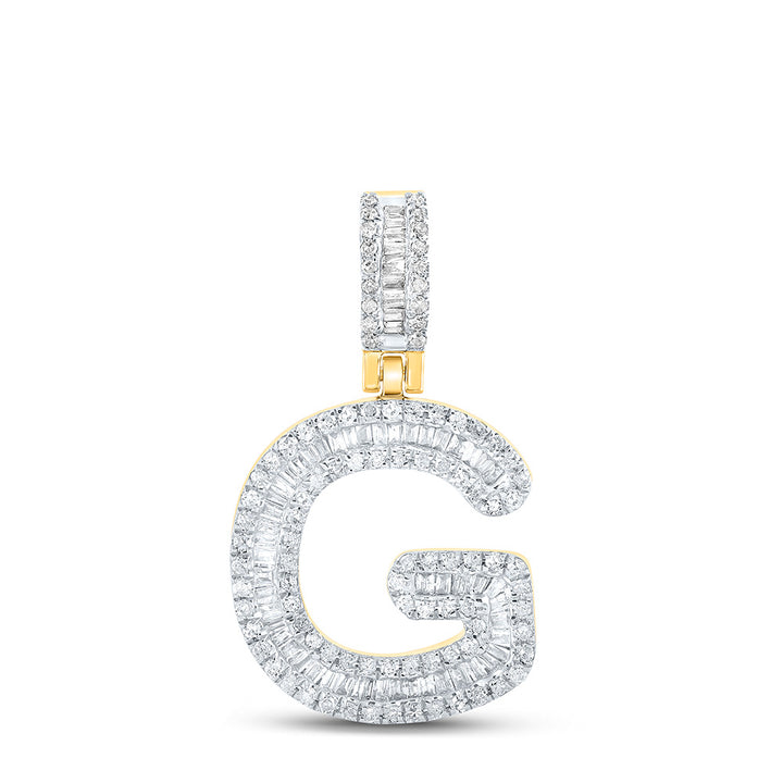 1/2CTW-DIA P1 MENS INITIAL "G" PENDANT Daisy Joyeria