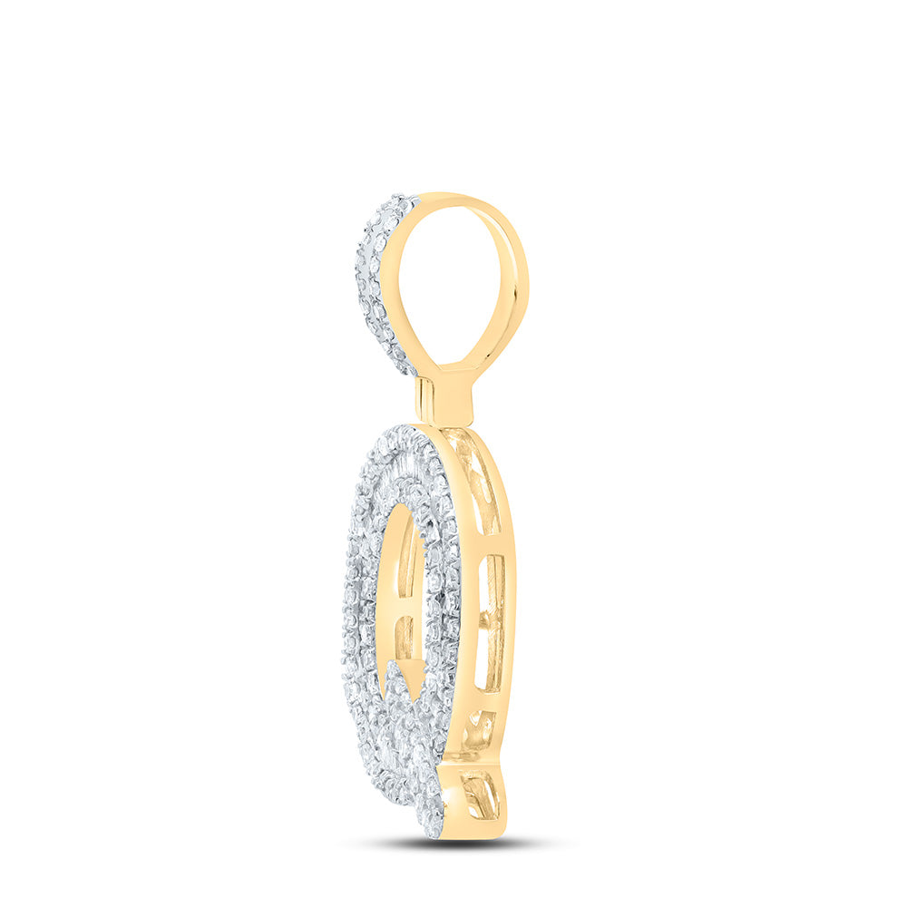 1/2CTW-DIA P1 MENS INITIAL "Q" PENDANT Daisy Joyeria
