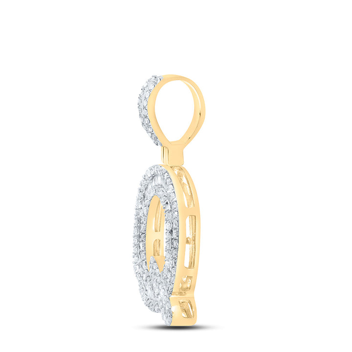 1/2CTW-DIA P1 MENS INITIAL "Q" PENDANT Daisy Joyeria
