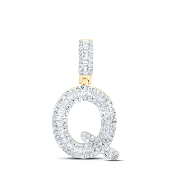 1/2CTW-DIA P1 MENS INITIAL "Q" PENDANT Daisy Joyeria