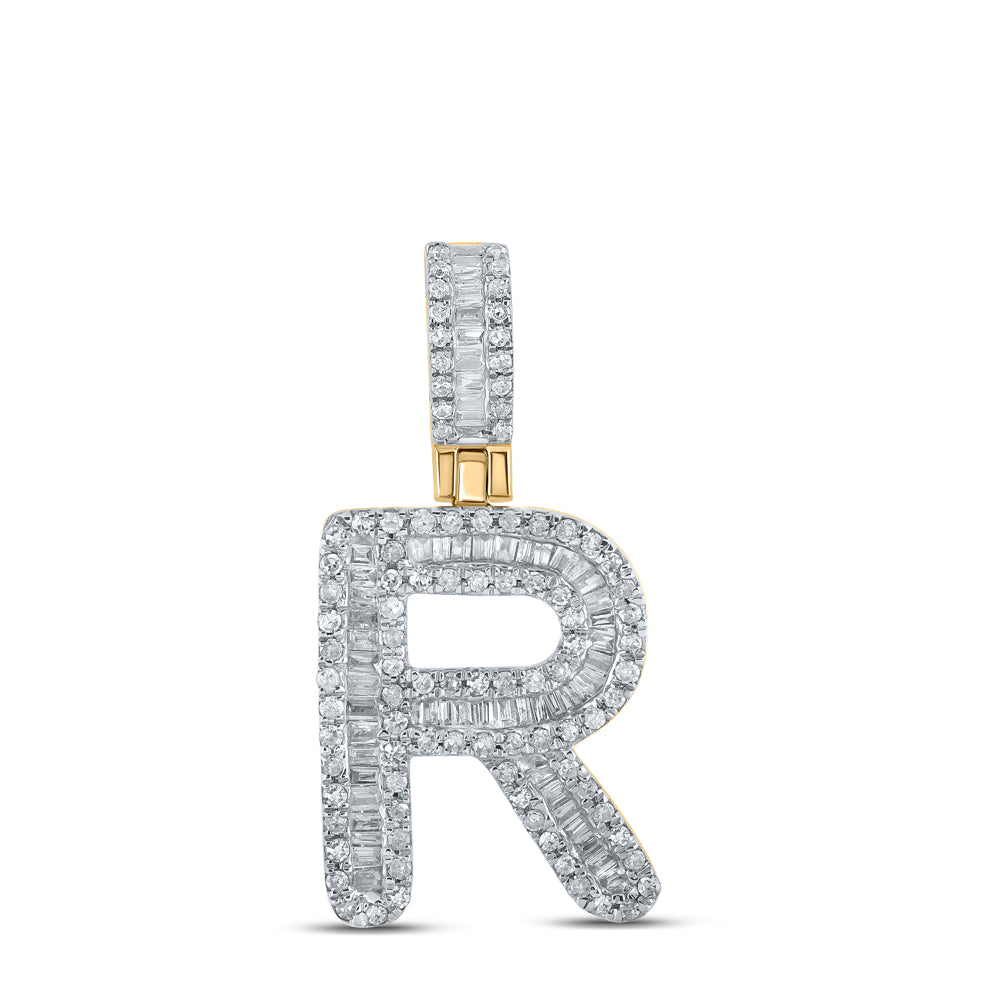 1/2CTW-DIA P1 MENS INITIAL "R" PENDANT Daisy Joyeria