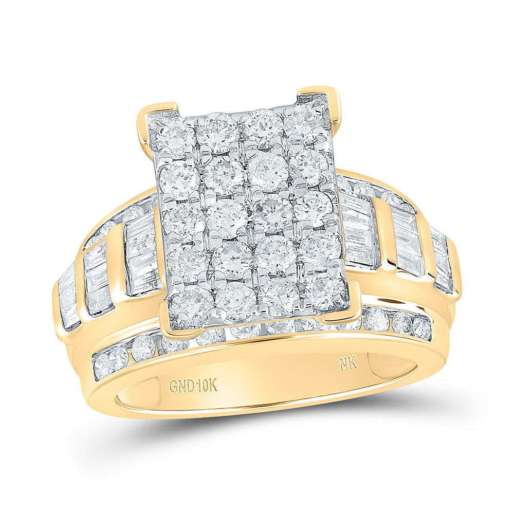 2CTW-NAT DIA NK FASHION EMERALD RING S9 9 Daisy Joyeria