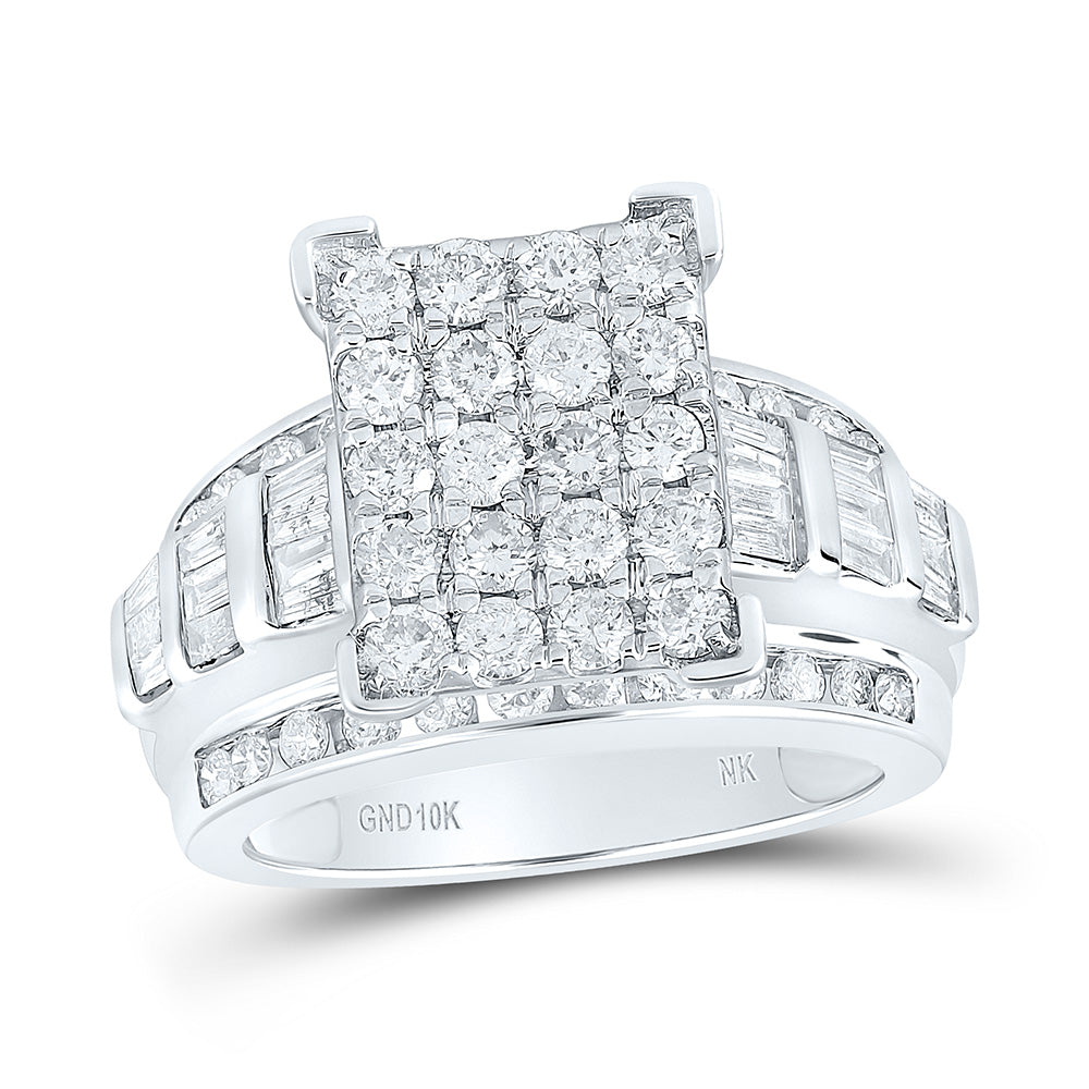 2CTW-NAT DIA NK FASHION EMERALD RING S6 6 Daisy Joyeria