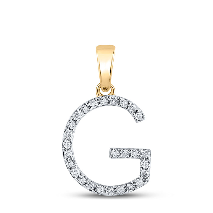 1/5CT-DIA CN LADIES INITIAL "G" PENDANT Daisy Joyeria