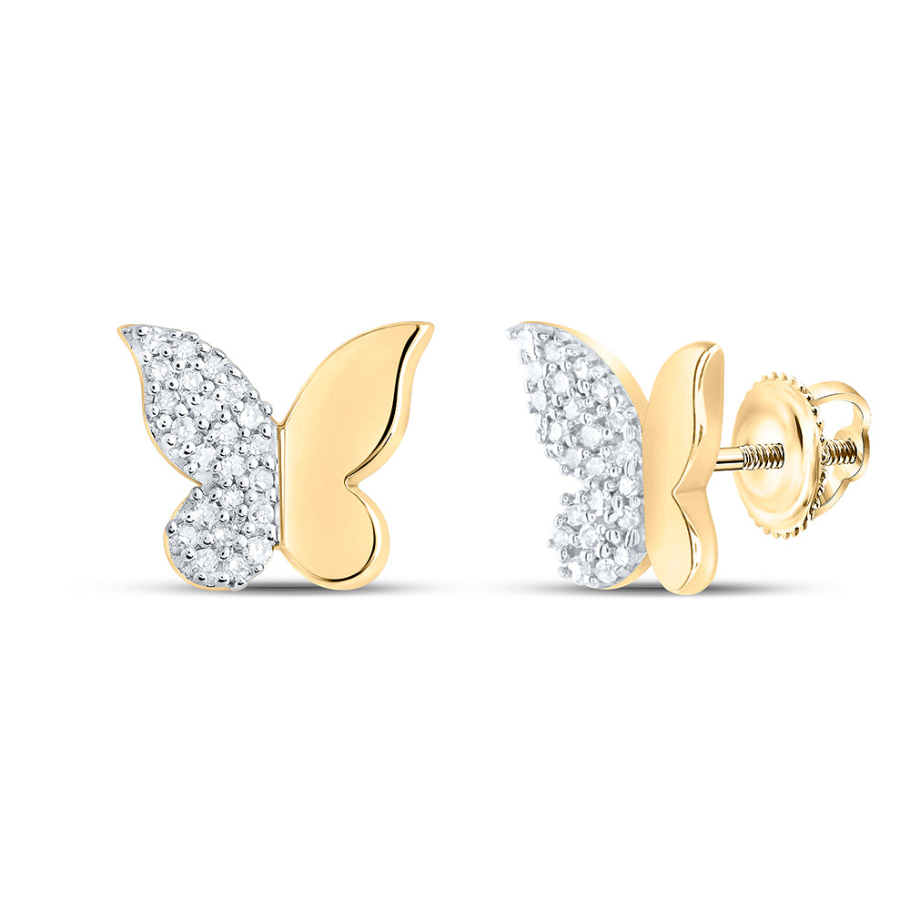 1/8CTW-DIA P2 GIFT BUTTERFLY EARRING Daisy Joyeria
