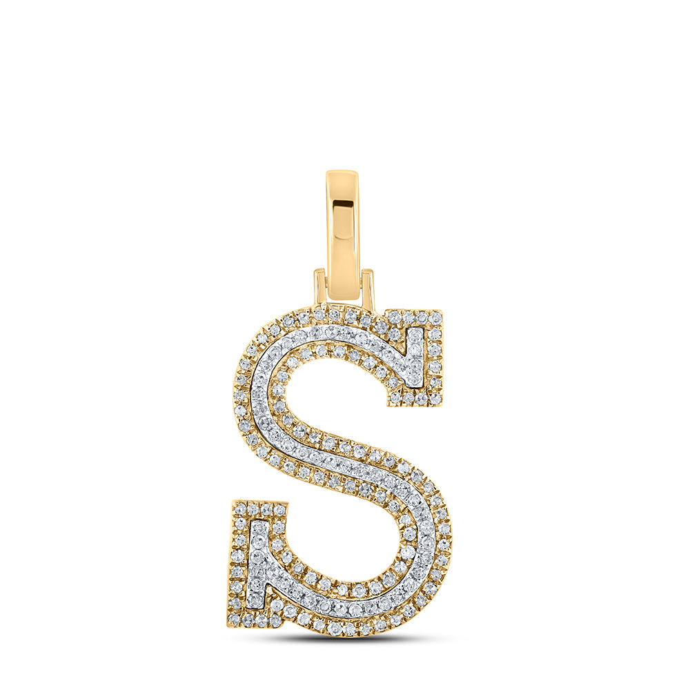 3/8CTW-DIA P1 INITIAL "S" PENDANT Daisy Joyeria
