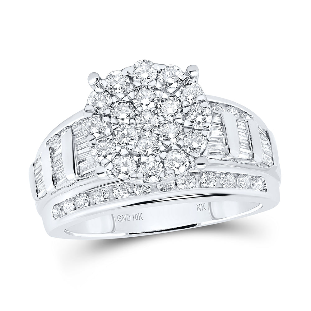 11/2CTW-NAT DIA NK FASHION ROUND RING 7 Daisy Joyeria