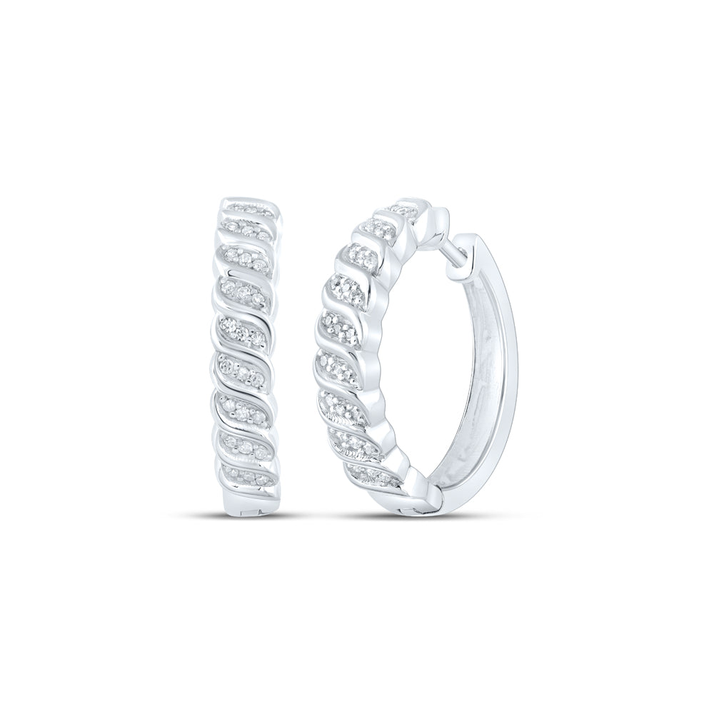 1/6CTW-DIA P1 GIFT HOOP EARRING Daisy Joyeria