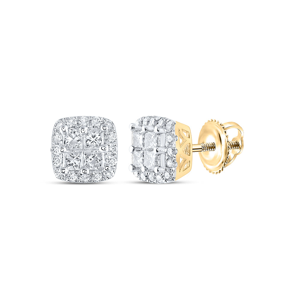 1CTW-DIA CN INVISIBLE CUSHION EARRING Daisy Joyeria