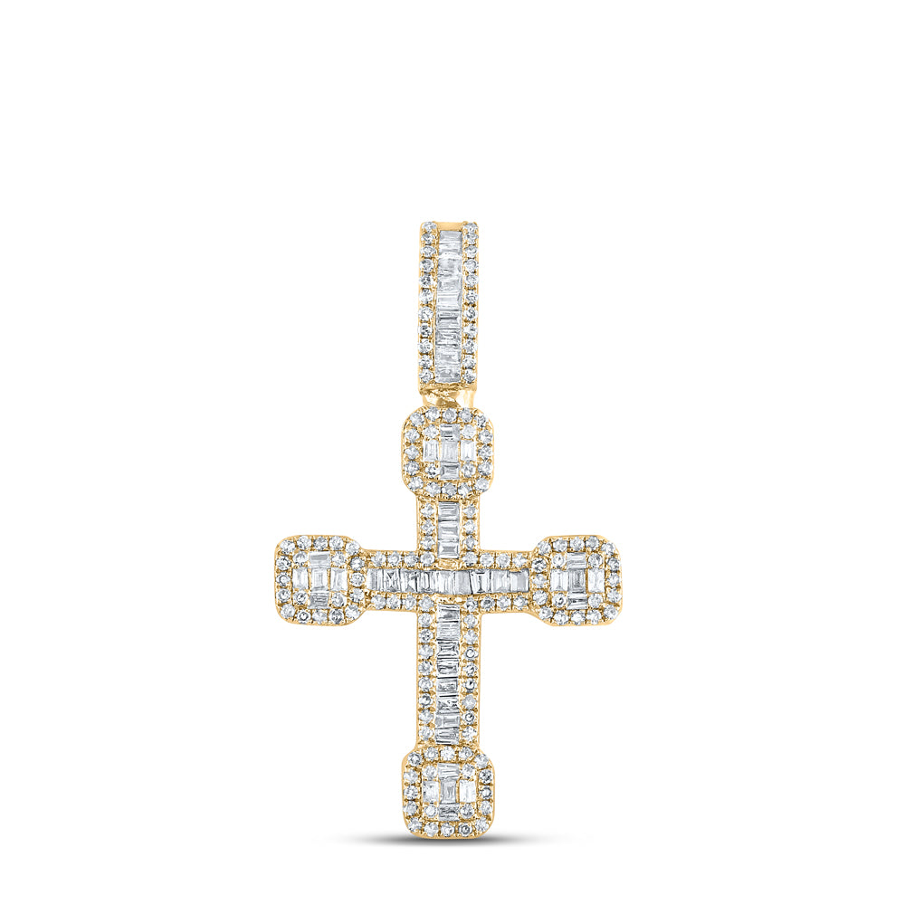 1/2CTW-DIA NK MENS URN CROSS CHARM Daisy Joyeria