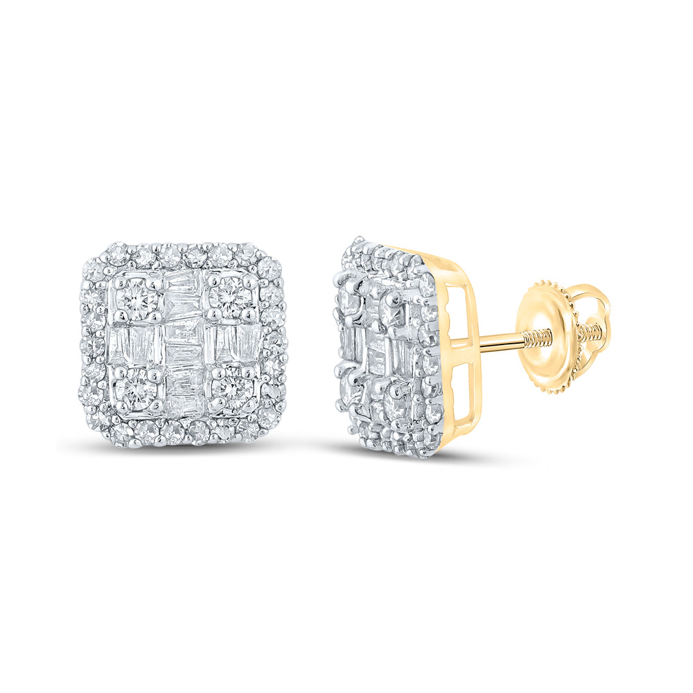 1/2CT-DIA NK SQUARE EARRING Daisy Joyeria