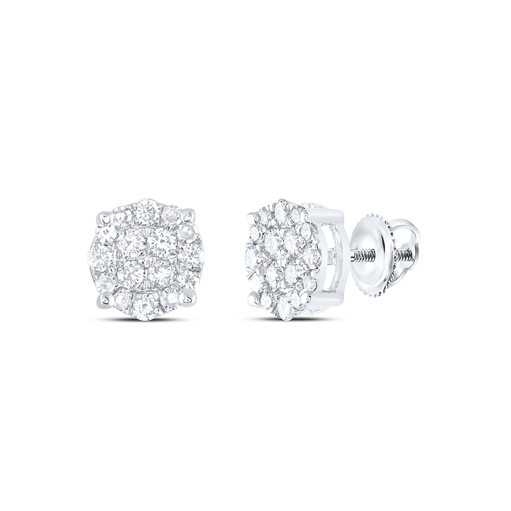 1/4CTW-DIA NK ROUND EARRINGS Daisy Joyeria