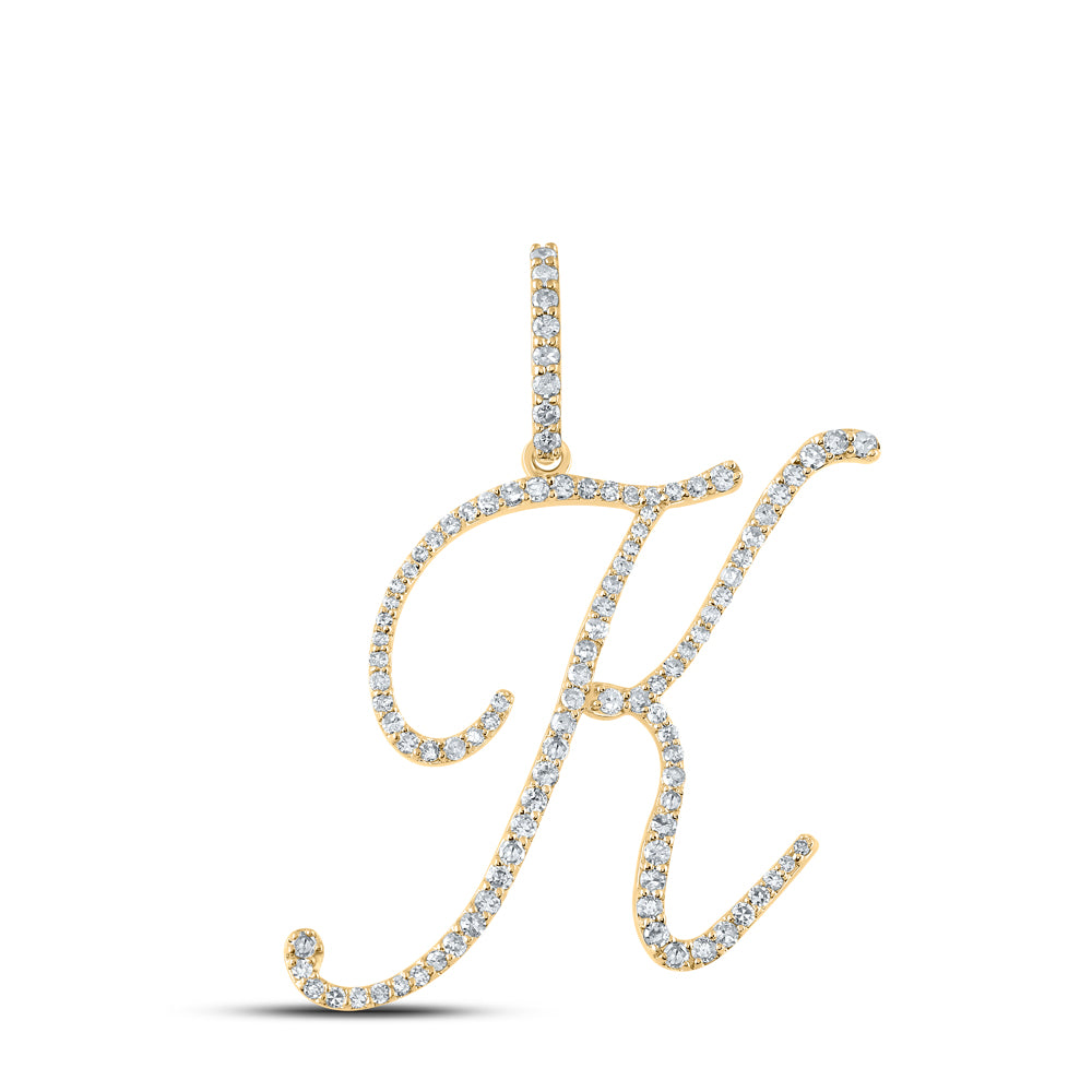 1/2CTW-DIA P1 INITIAL "K" GIFT PENDANT Daisy Joyeria