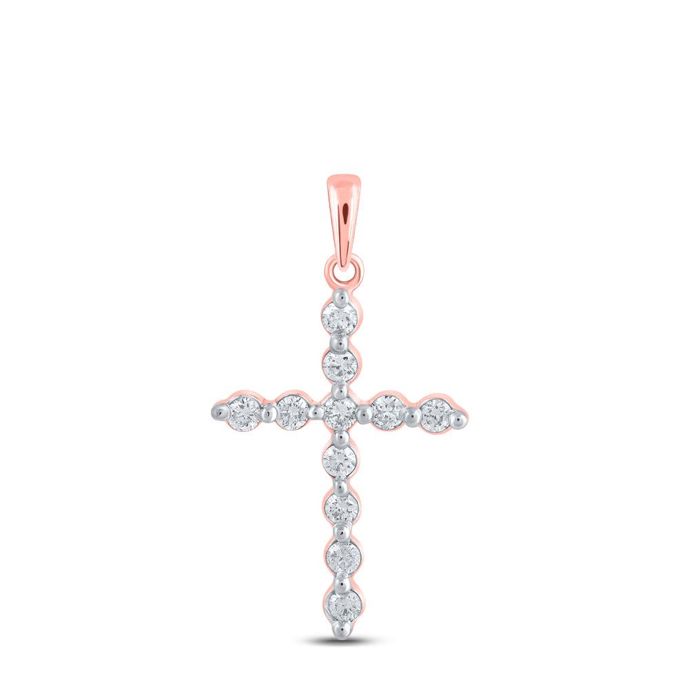 1/3CTW-DIA NK CROSS PENDANT Daisy Joyeria