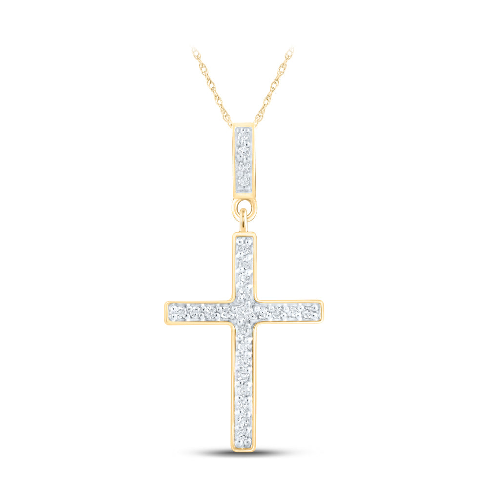 1/10CTW-NAT DIA NK GIFT CROSS PENDANT Daisy Joyeria