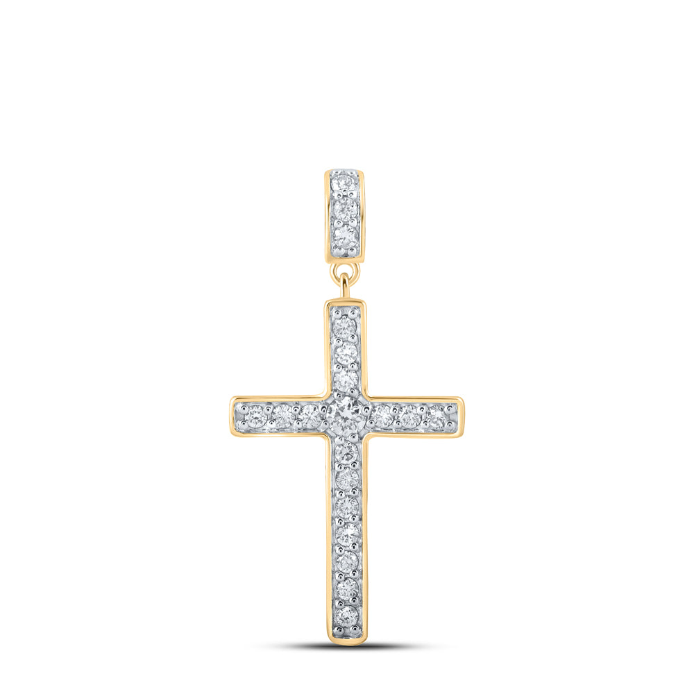 1/2CTW-DIA NK CROSS PENDANT Daisy Joyeria