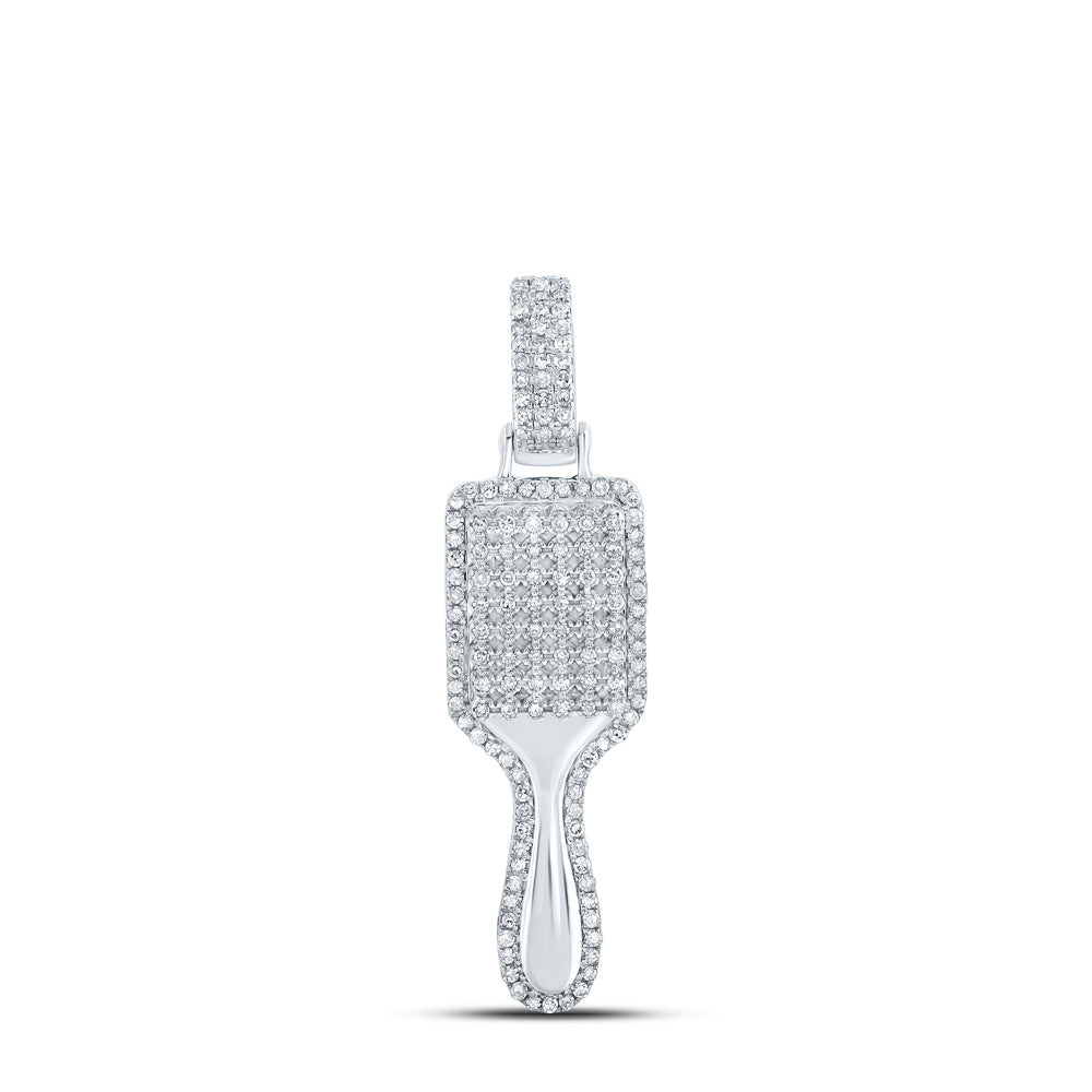 3/8CTW-DIA P1 HAIR BRUSH PENDANT Daisy Joyeria