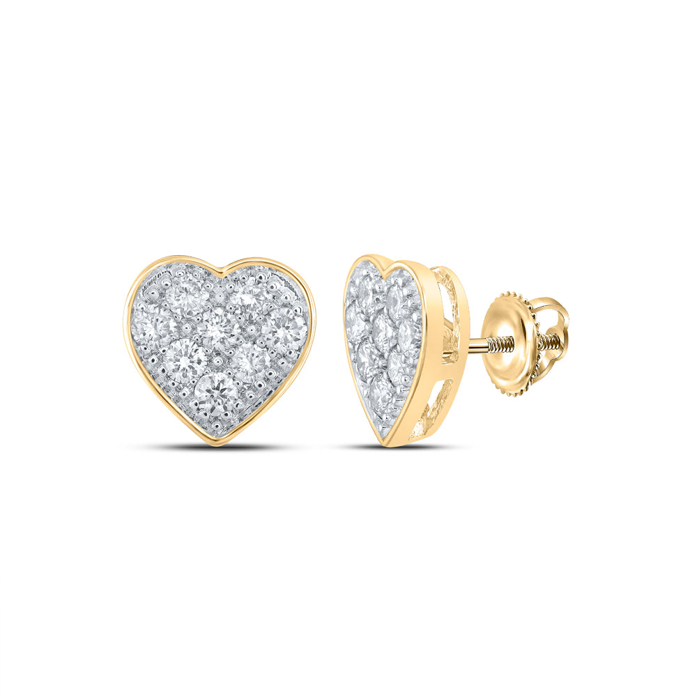 1/3 CTW-DIA NK FASHION HEART EARRING Daisy Joyeria