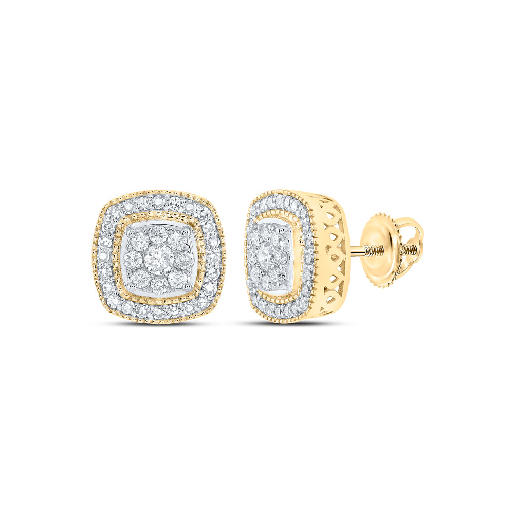 1/2CTW-DIA NK FASHION CUSHION EARRING Daisy Joyeria