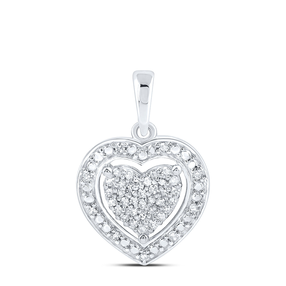 1/8CTW-DIA P2 GIFT HEART PENDANT Daisy Joyeria