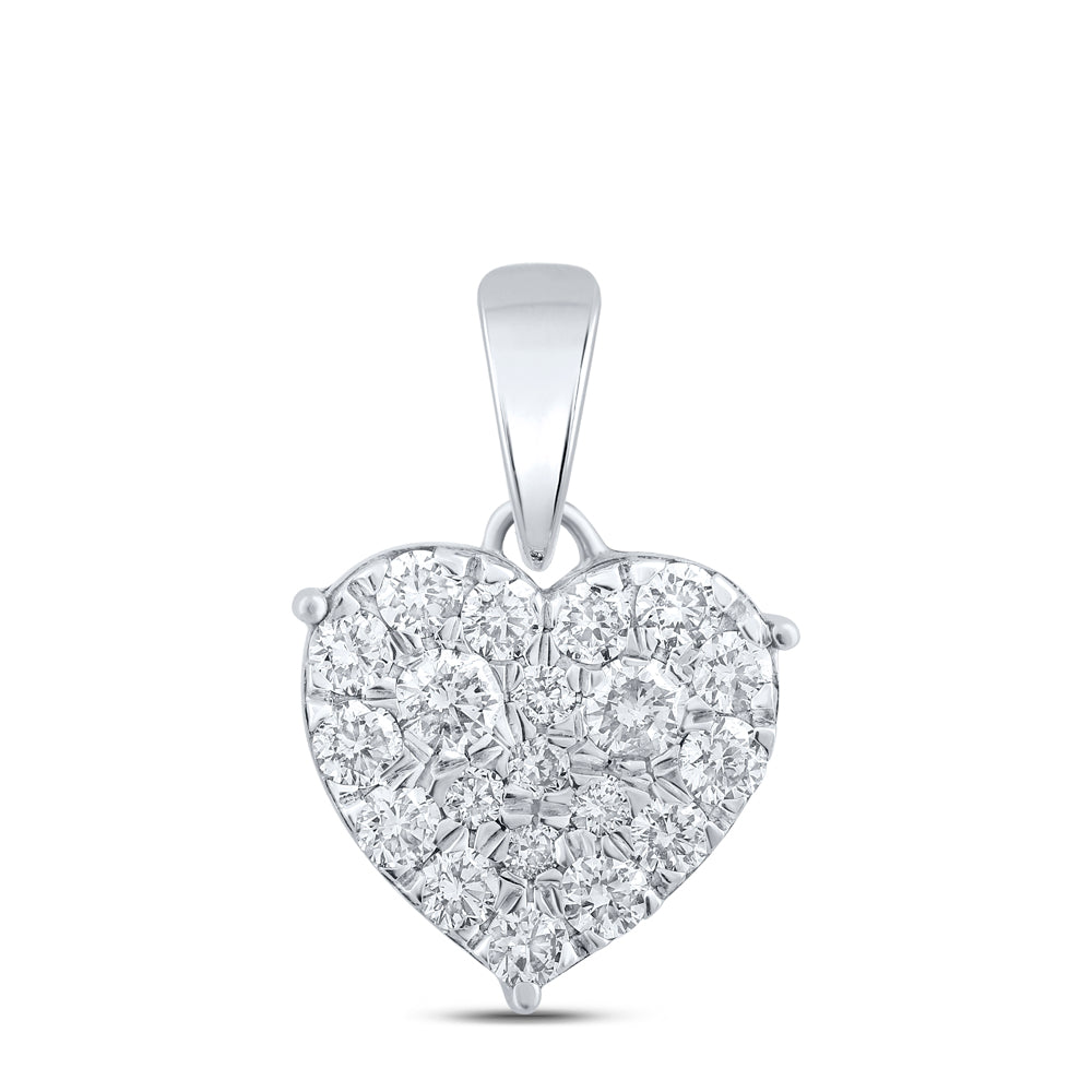 3/4CTW-NAT DIA NK HEART PENDANT Daisy Joyeria
